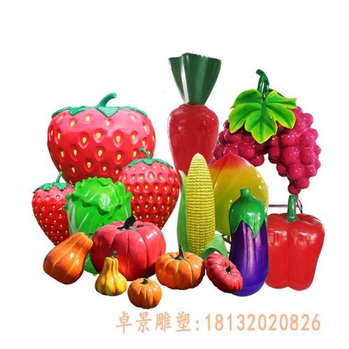 玻璃钢仿真卡通蔬菜水果雕塑的艺术与生产 吉安树脂雕塑厂的多元风采
